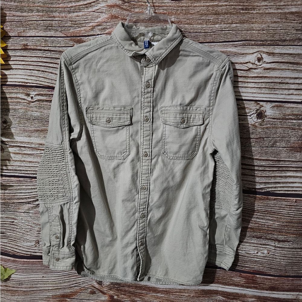 Divided Mens Long Sleeve Shirt small taupe Pre-owned